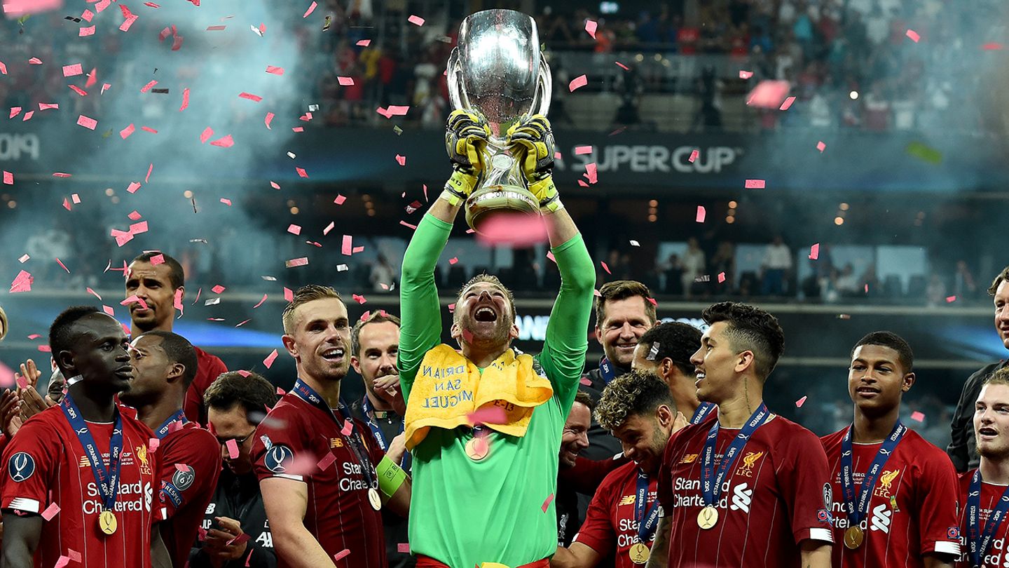 Liverpool goalkeeper Adrian lifts Super Cup
