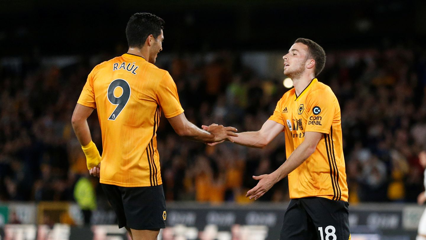 Raul Jimenez and Diogo Jota, Wolves