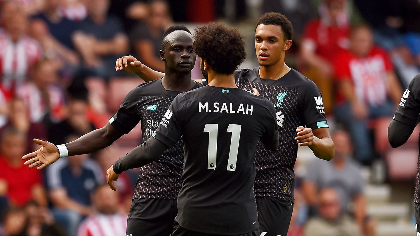 Sadio Mane, Mohamed Salah and Trent Alexander-Arnold, Liverpool