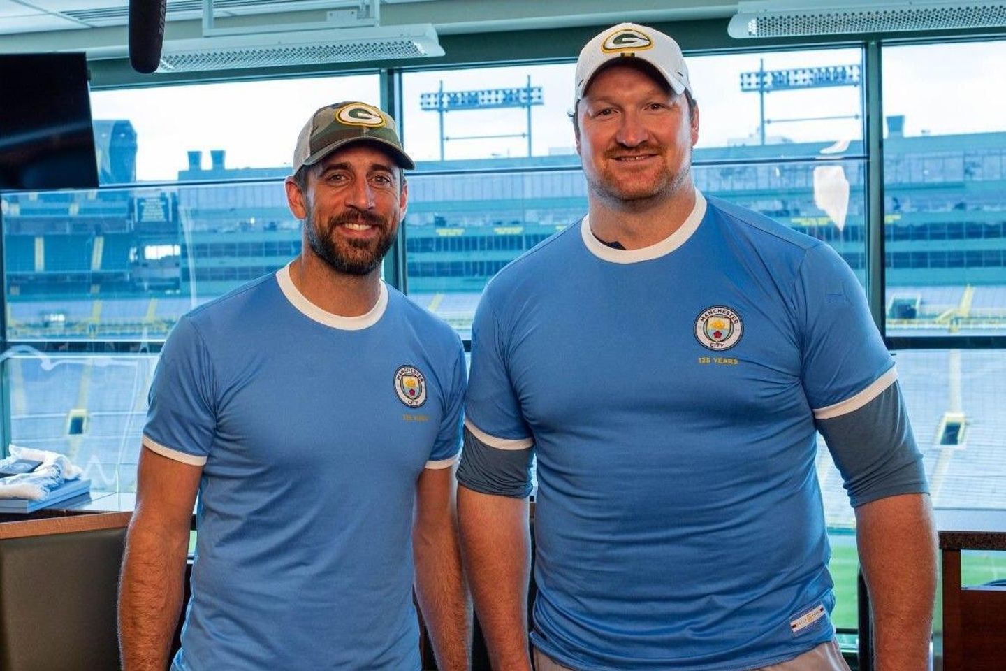 Aaron Rodgers and Bryan Bulaga, Man City