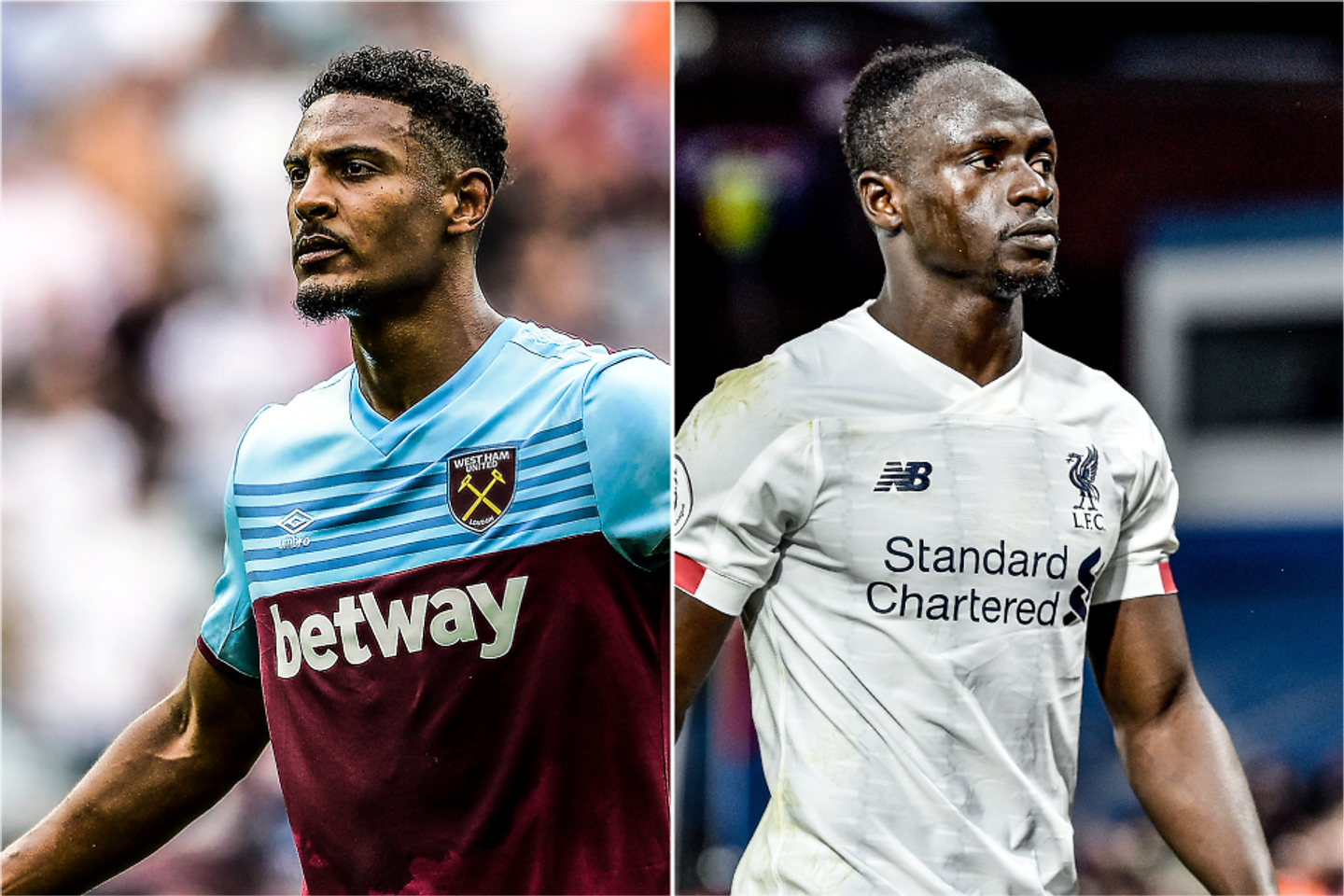 Sebastien Haller, West Ham United and Sadio Mane, Liverpool w