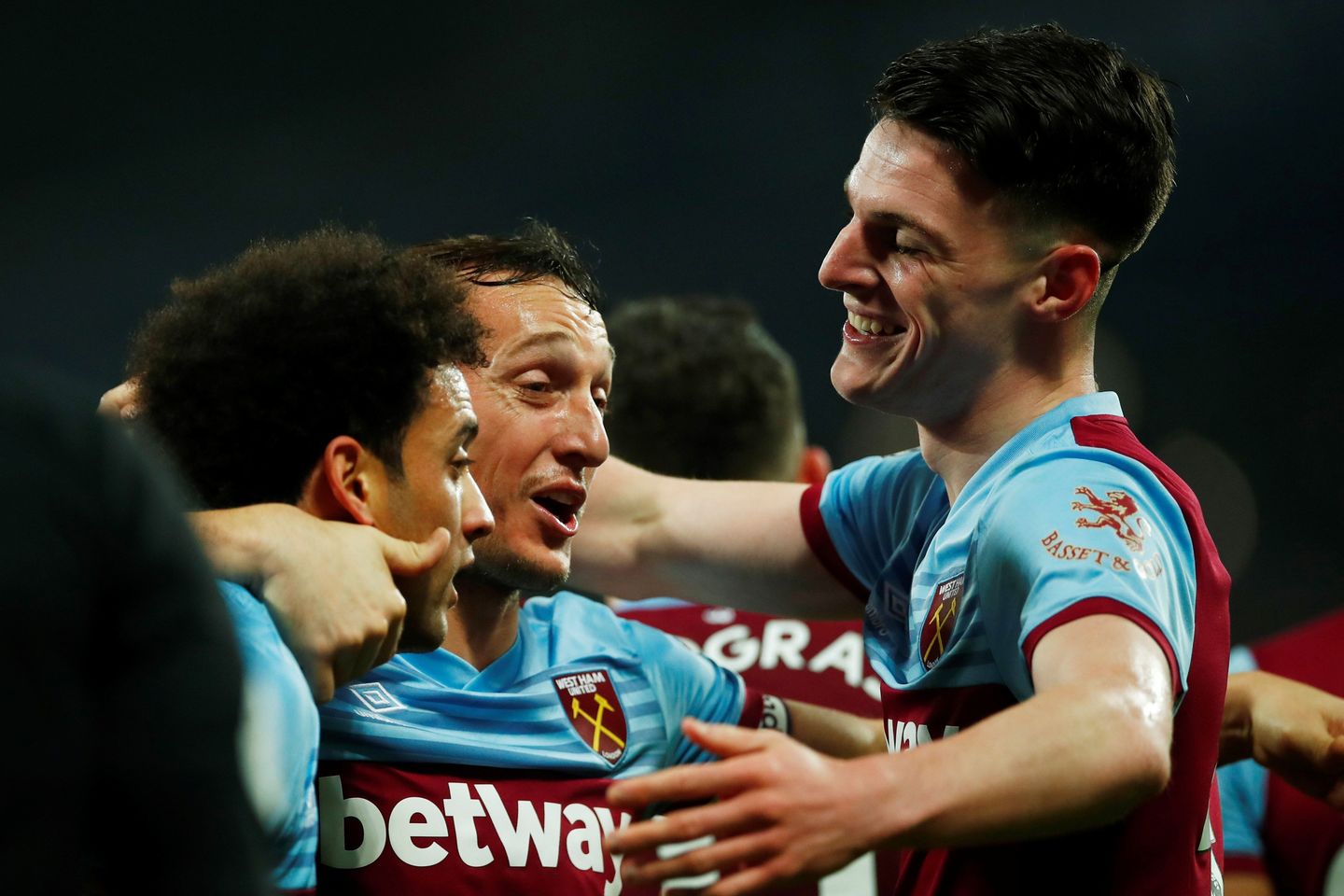 West Ham players celebrate