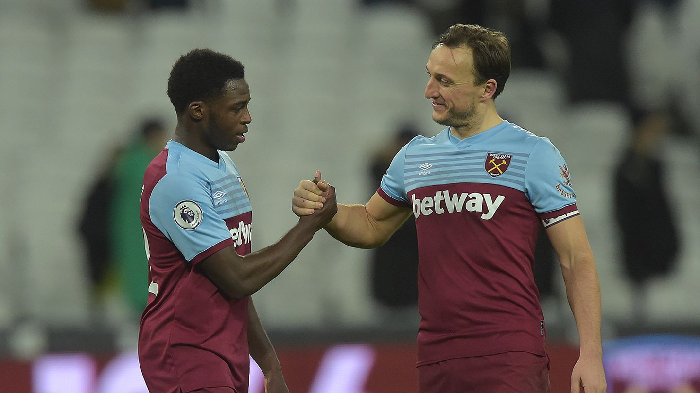 Jeremy Ngakia and Mark Noble, West Ham United