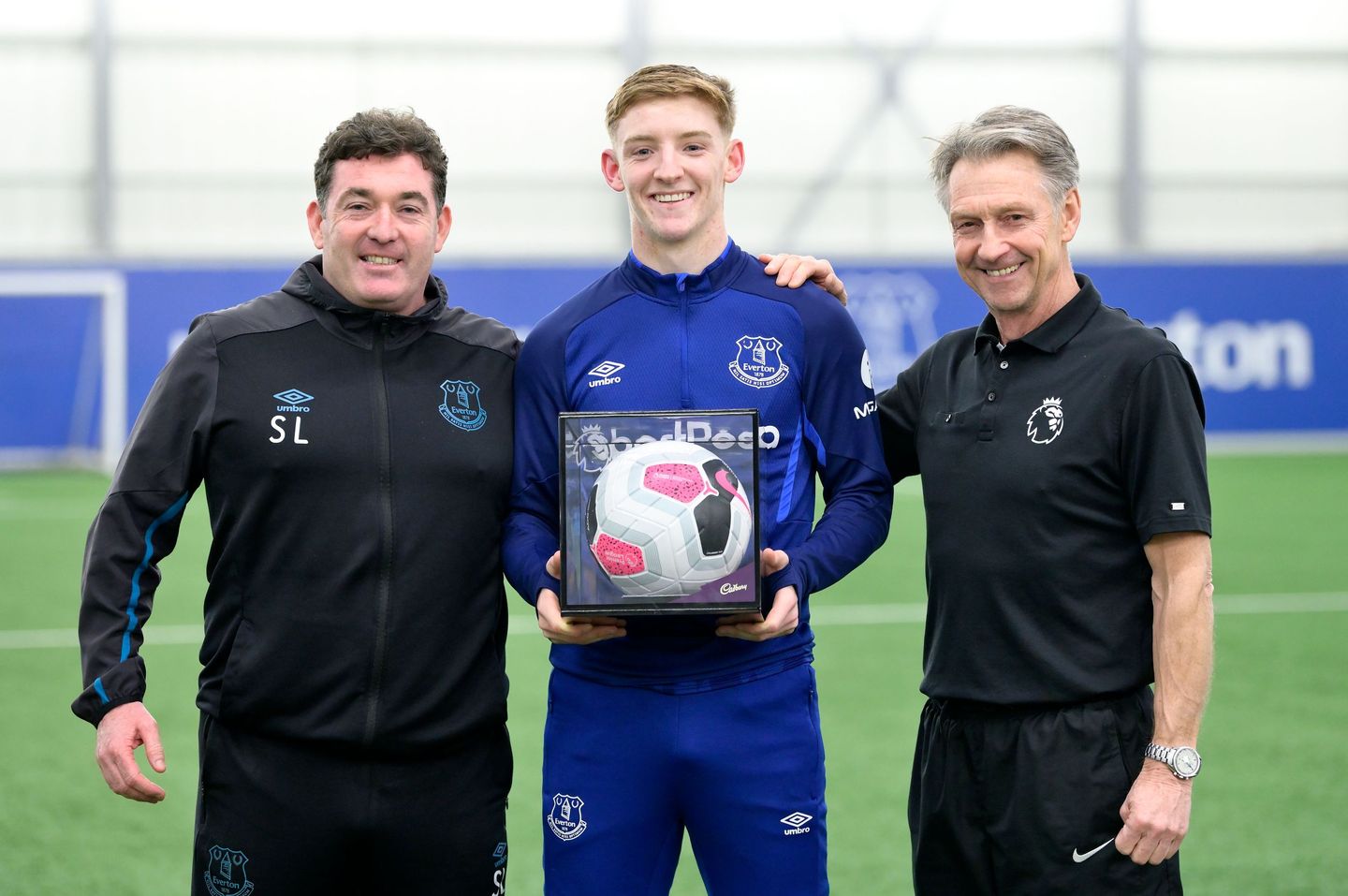 Anthony Gordon receives his Premier League Debut Ball