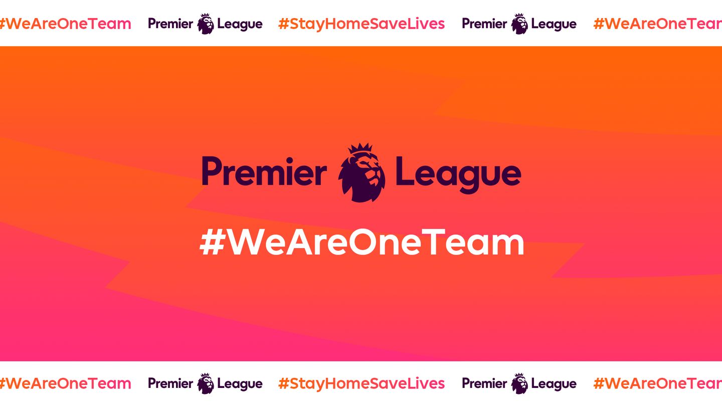 Premier League Statement COVID-19 WeAreOneTeam branding