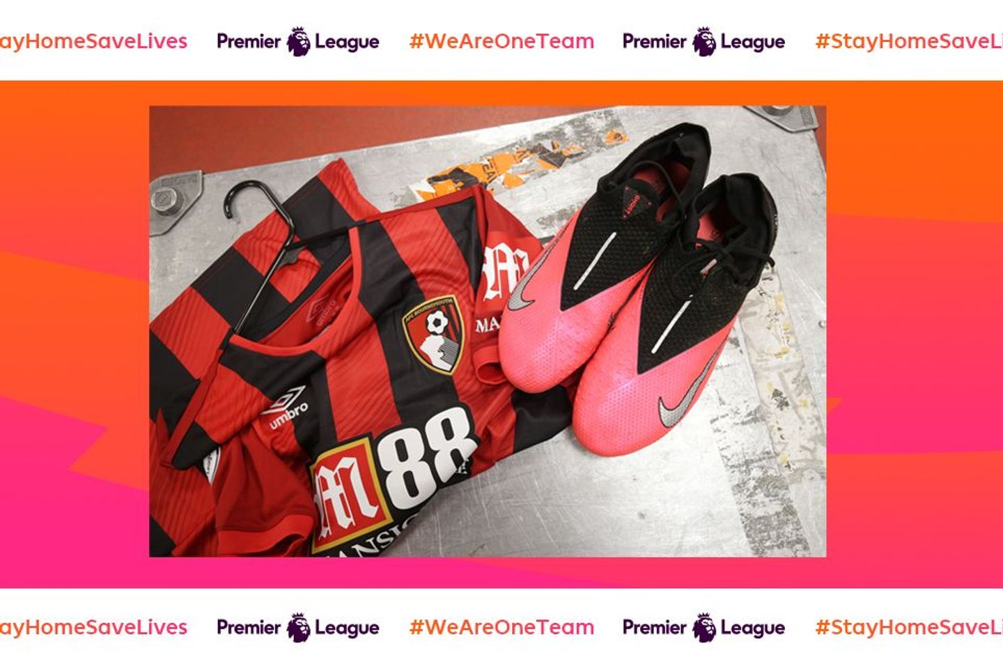 AFC Bournemouth shirt and boots