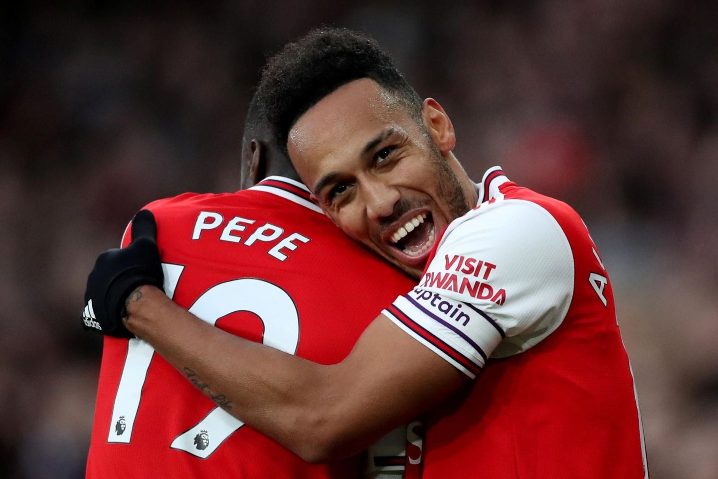 Nicolas Pepe and Pierre-Emerick Aubameyang, Arsenal