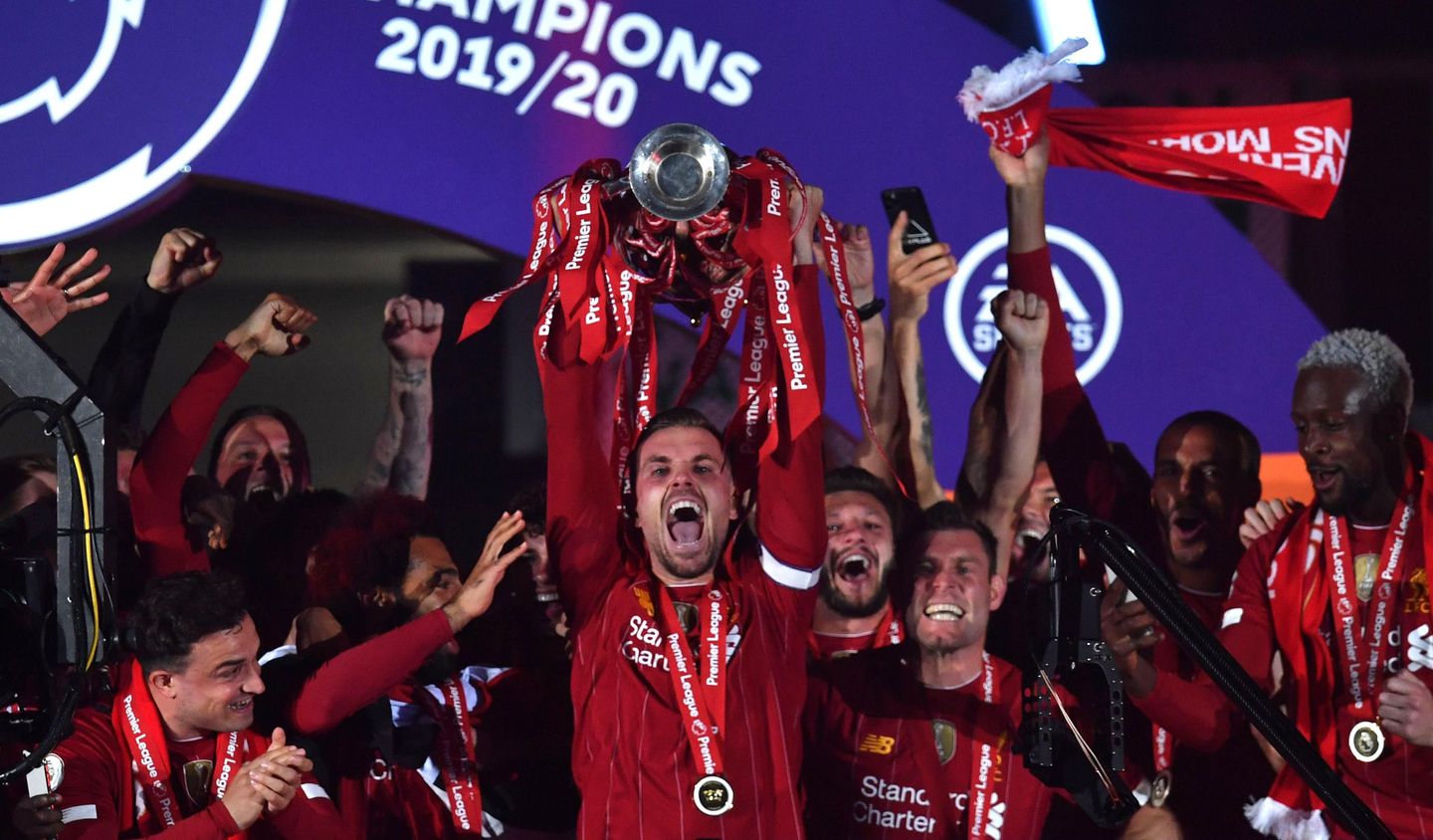 Liverpool lift Premier League Trophy
