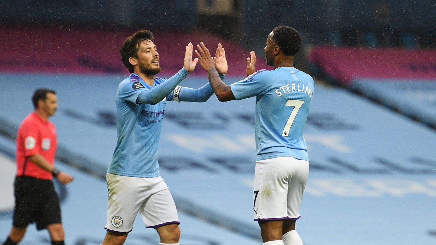 David Silva and Raheem Sterling, Man City