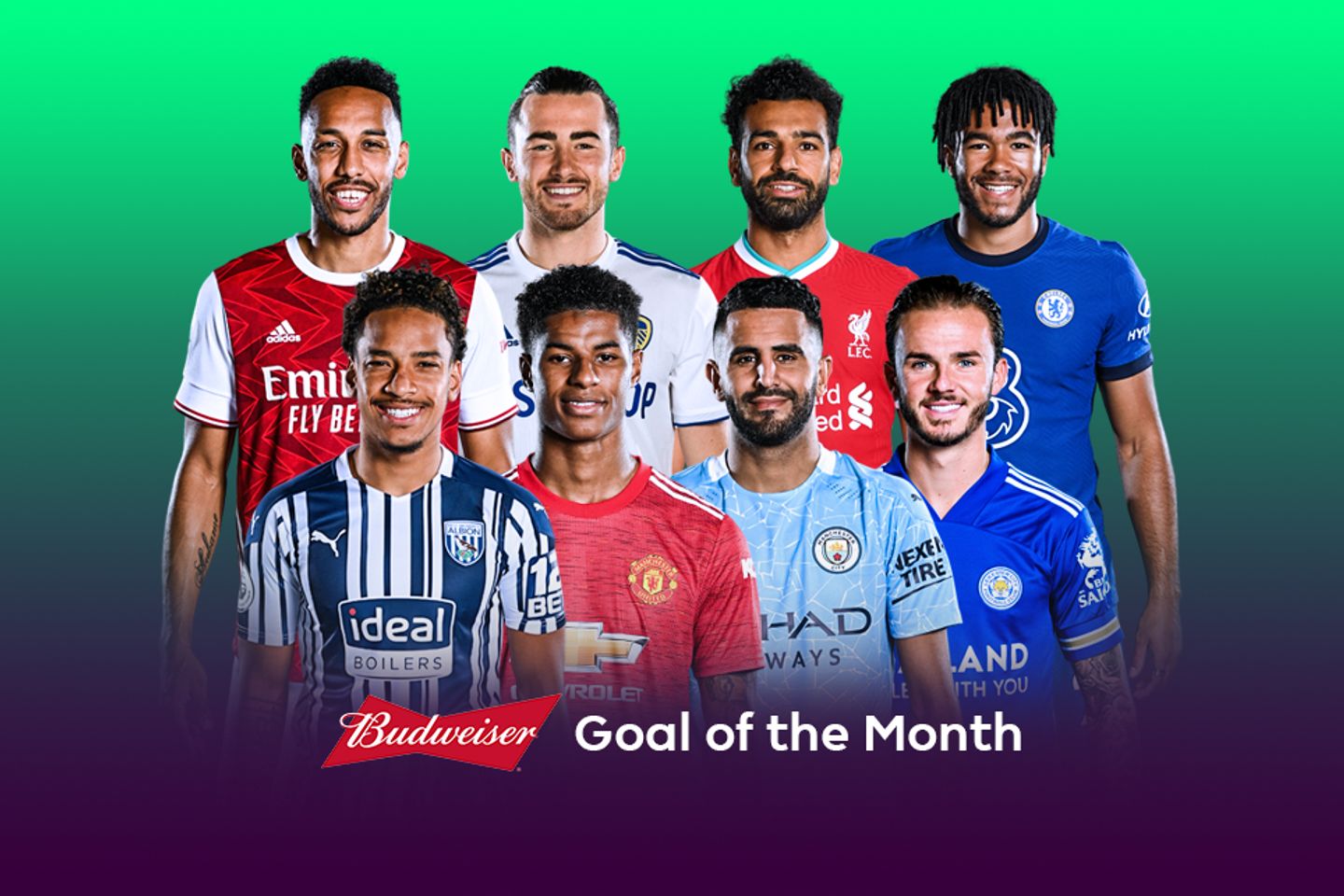 Budweiser Goal of the Month nominees