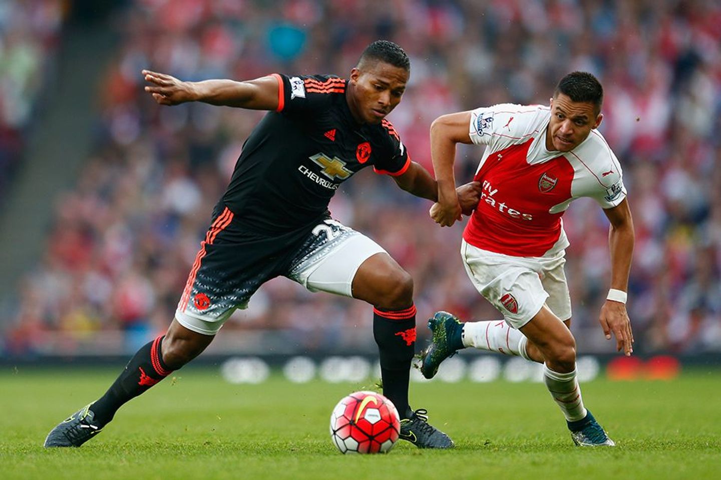 Antonio Valencia, Man Utd, and Alexis Sanchez, Arsenal