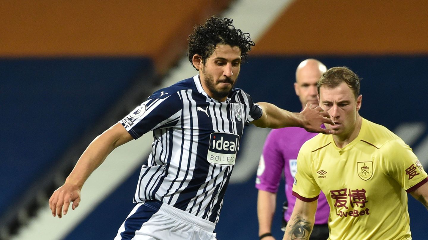 Ahmed Hegazi in action for West Brom