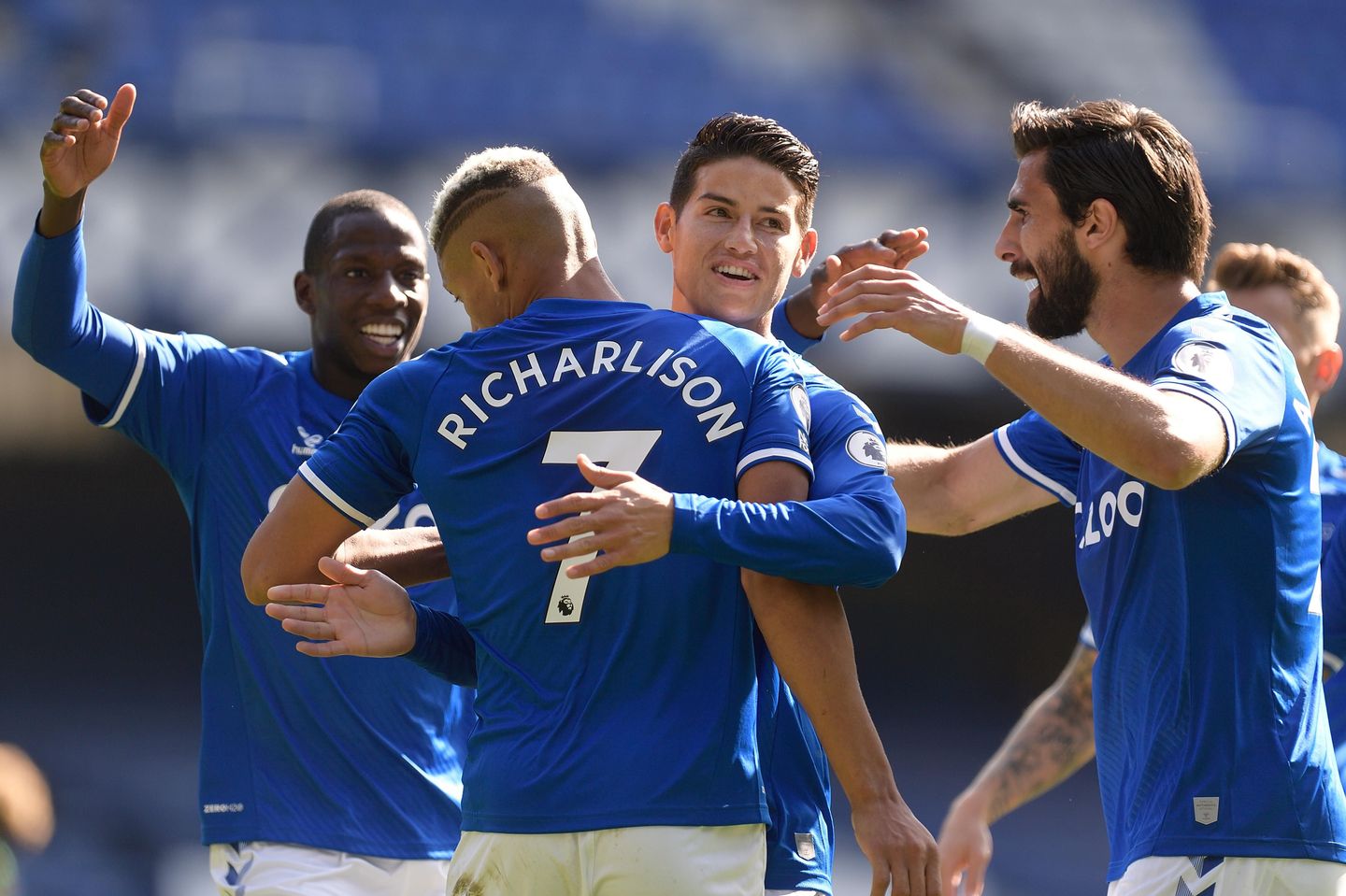 Richarlison and Rodriguez, Everton