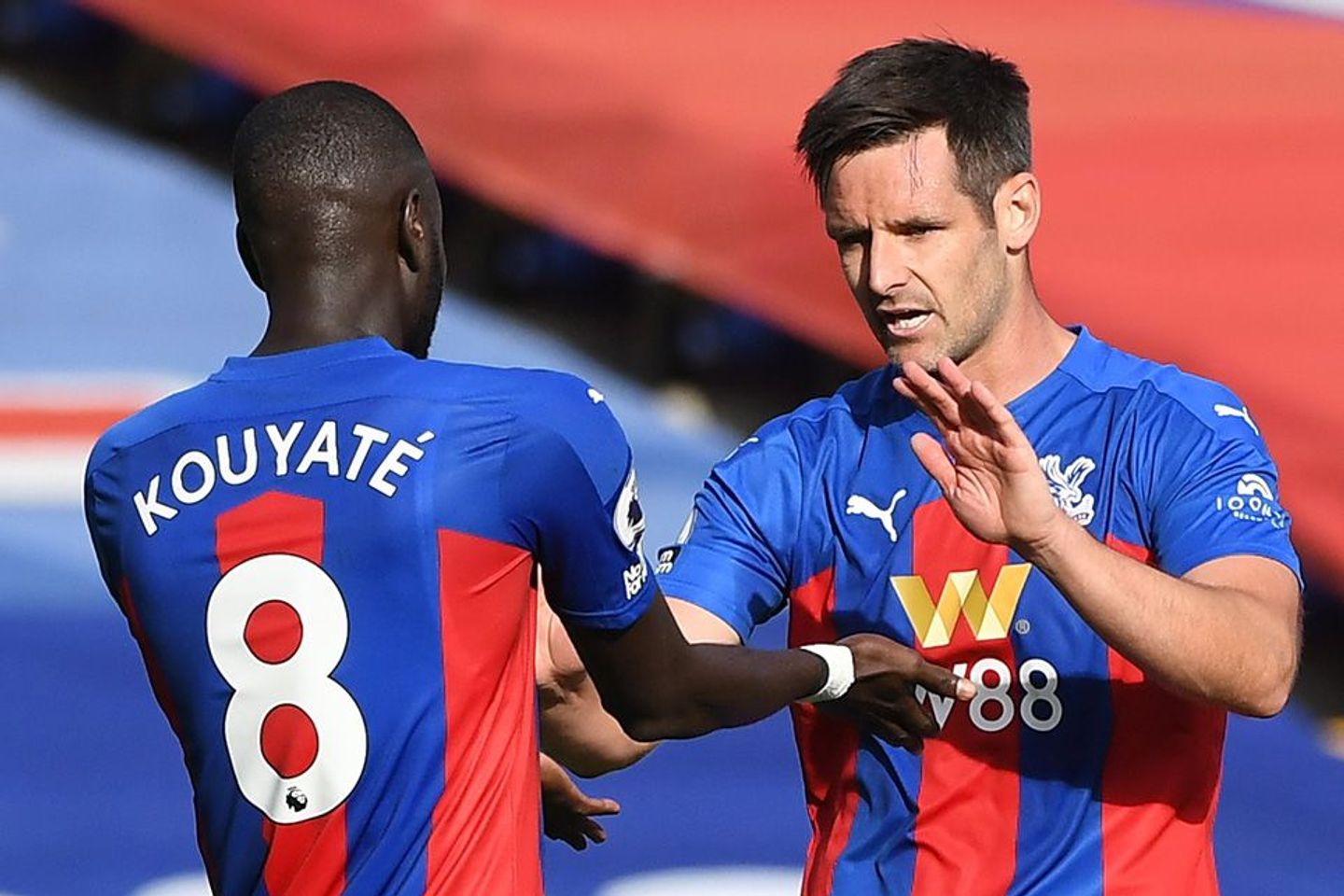 Cheikhou Kouyate and Scott Dann, Crystal Palace