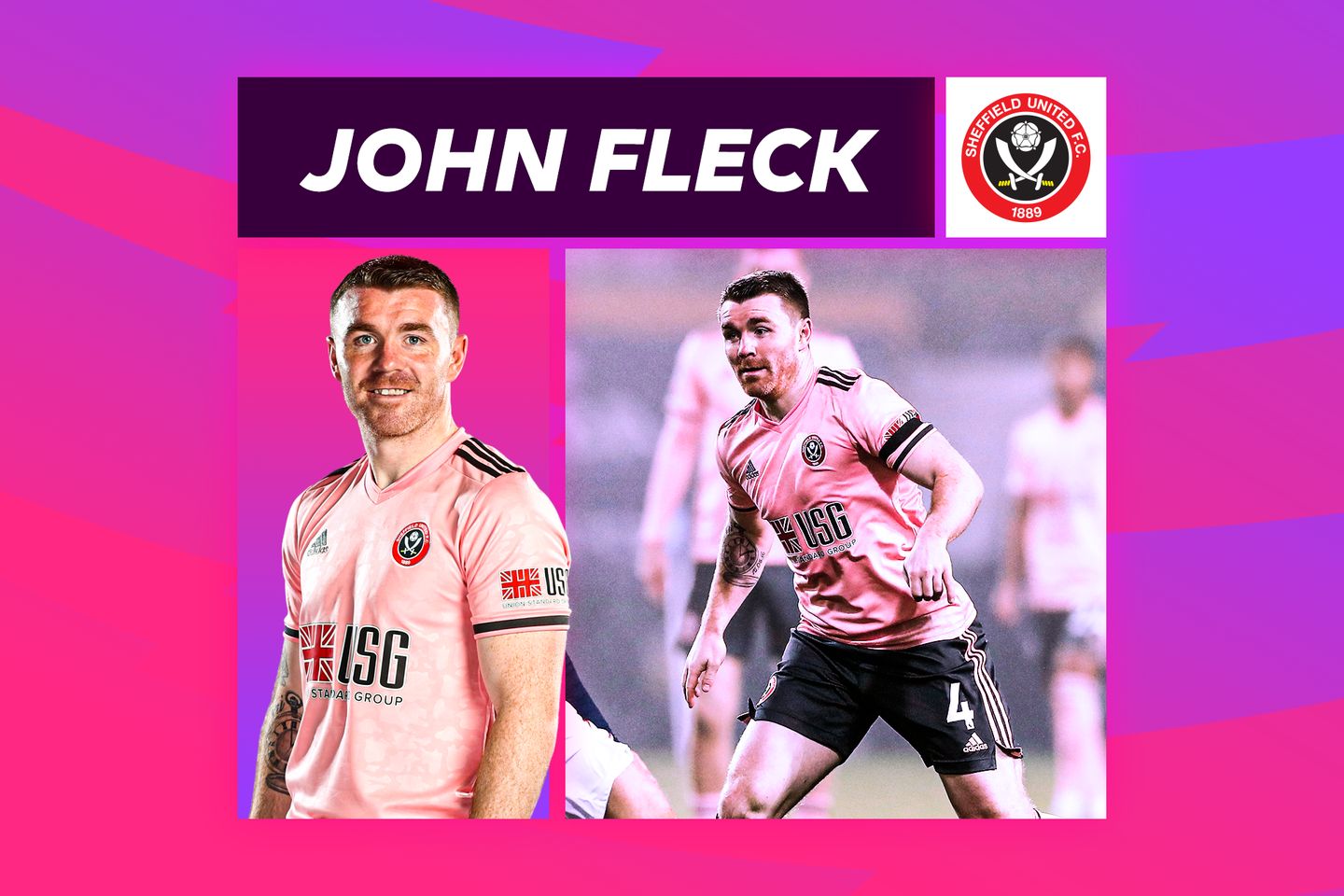 A graphic showing Sheffield United midfielder John Fleck