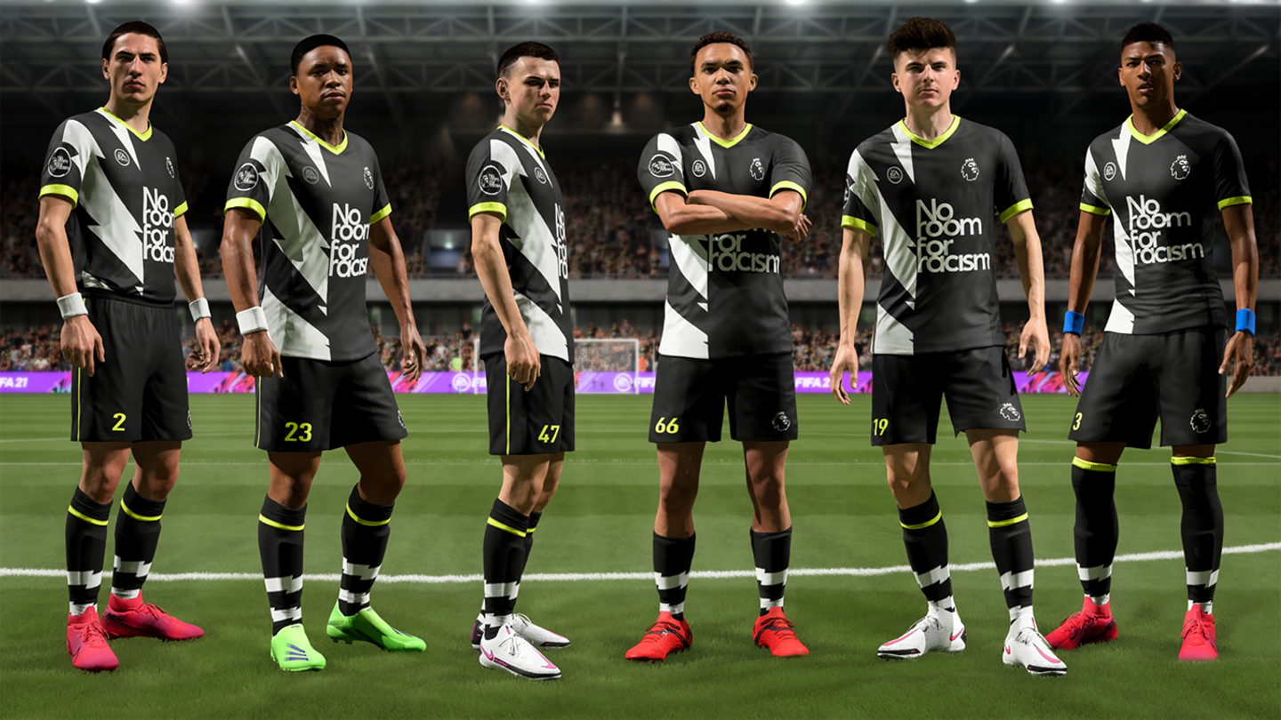 EA SPORTS FIFA 21's No Room For Racism branding