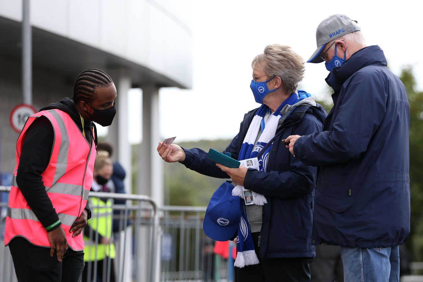 Brighton fans show ID at test event