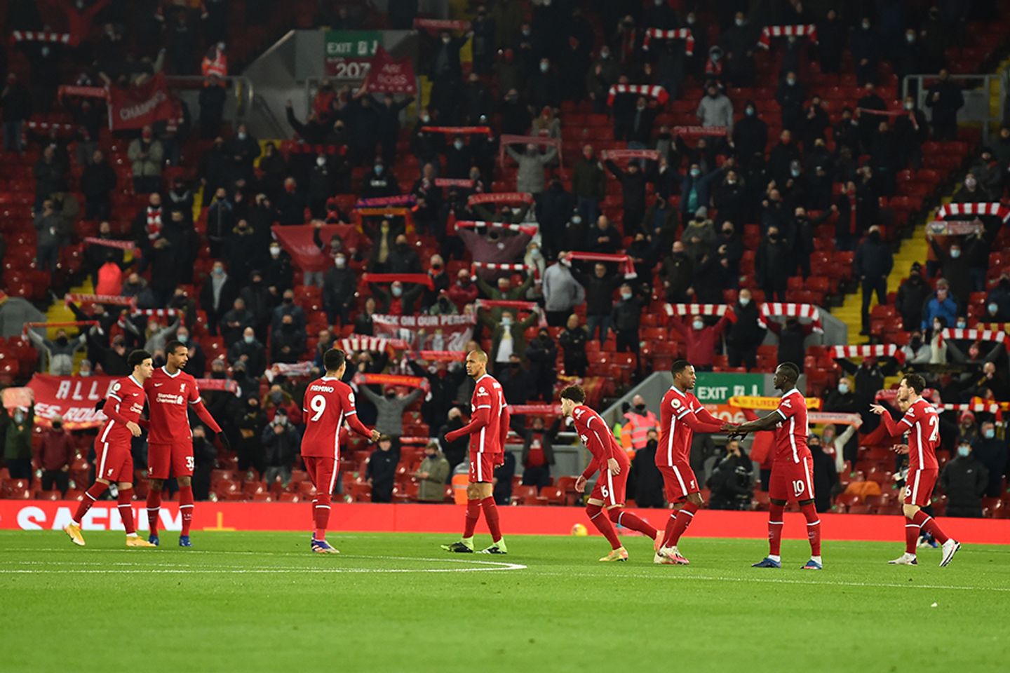Fans at a Premier League match