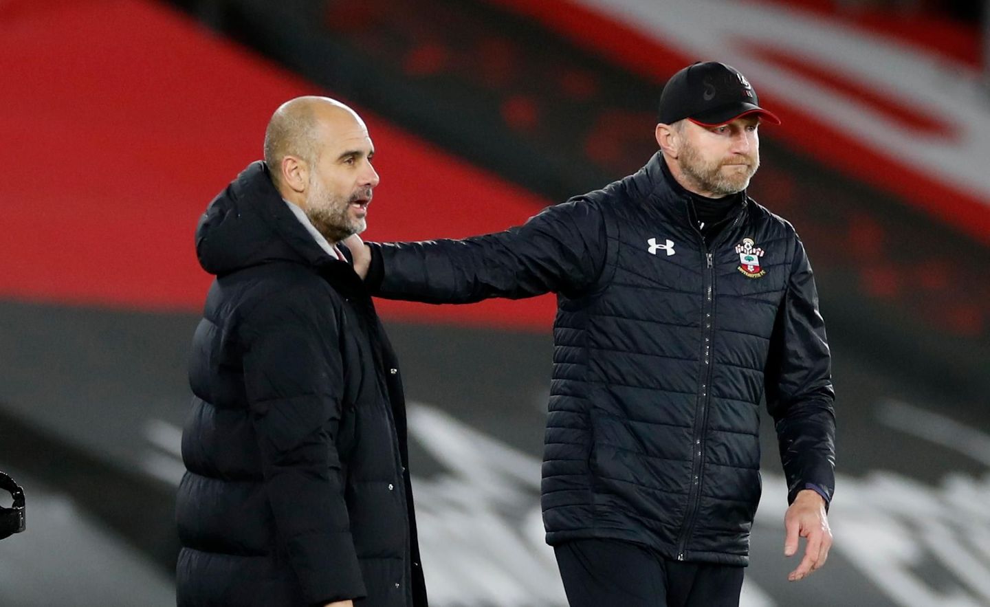 Ralph Hasenhuttl and Pep Guardiola