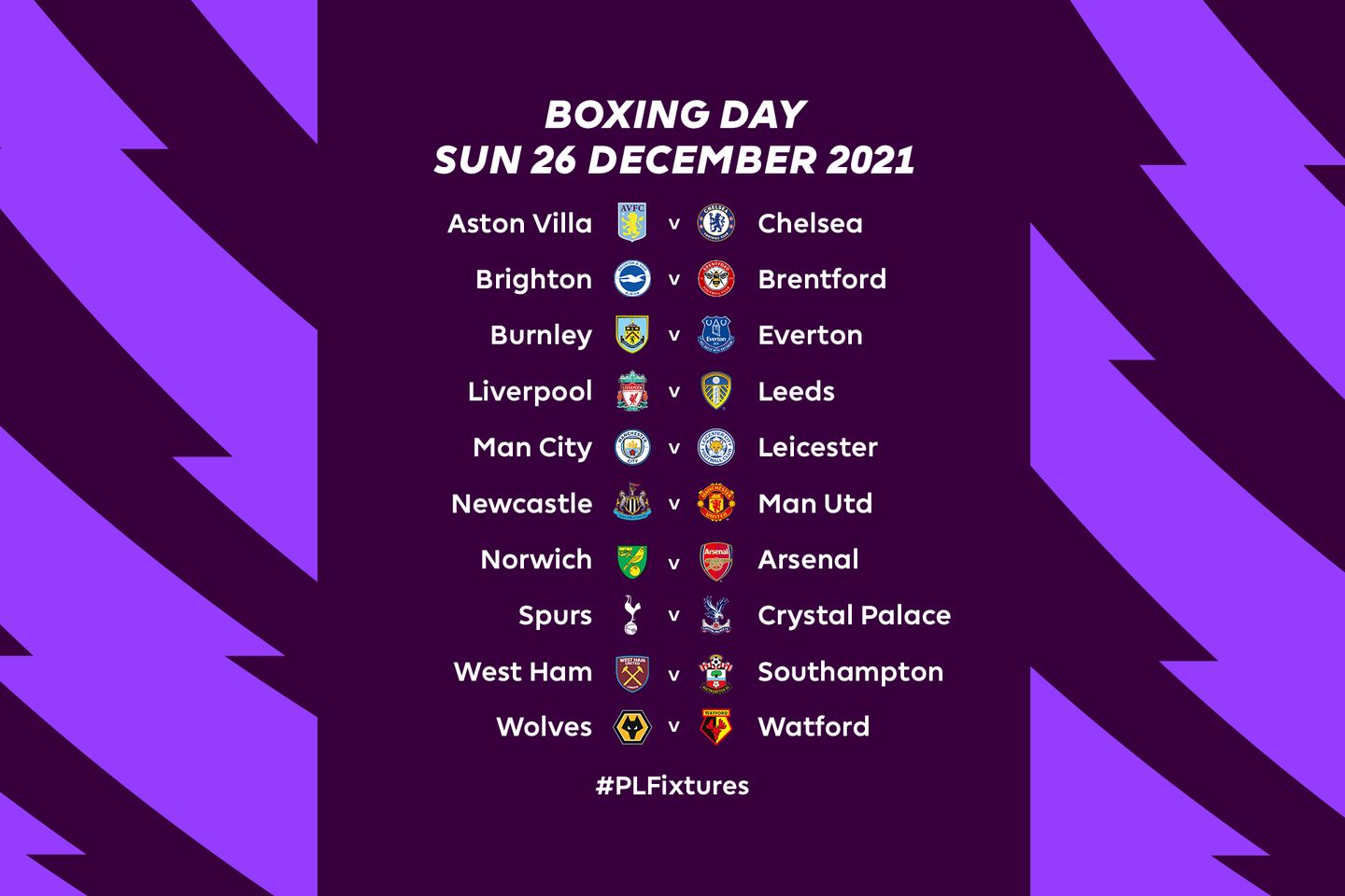 Boxing Day Fixtures