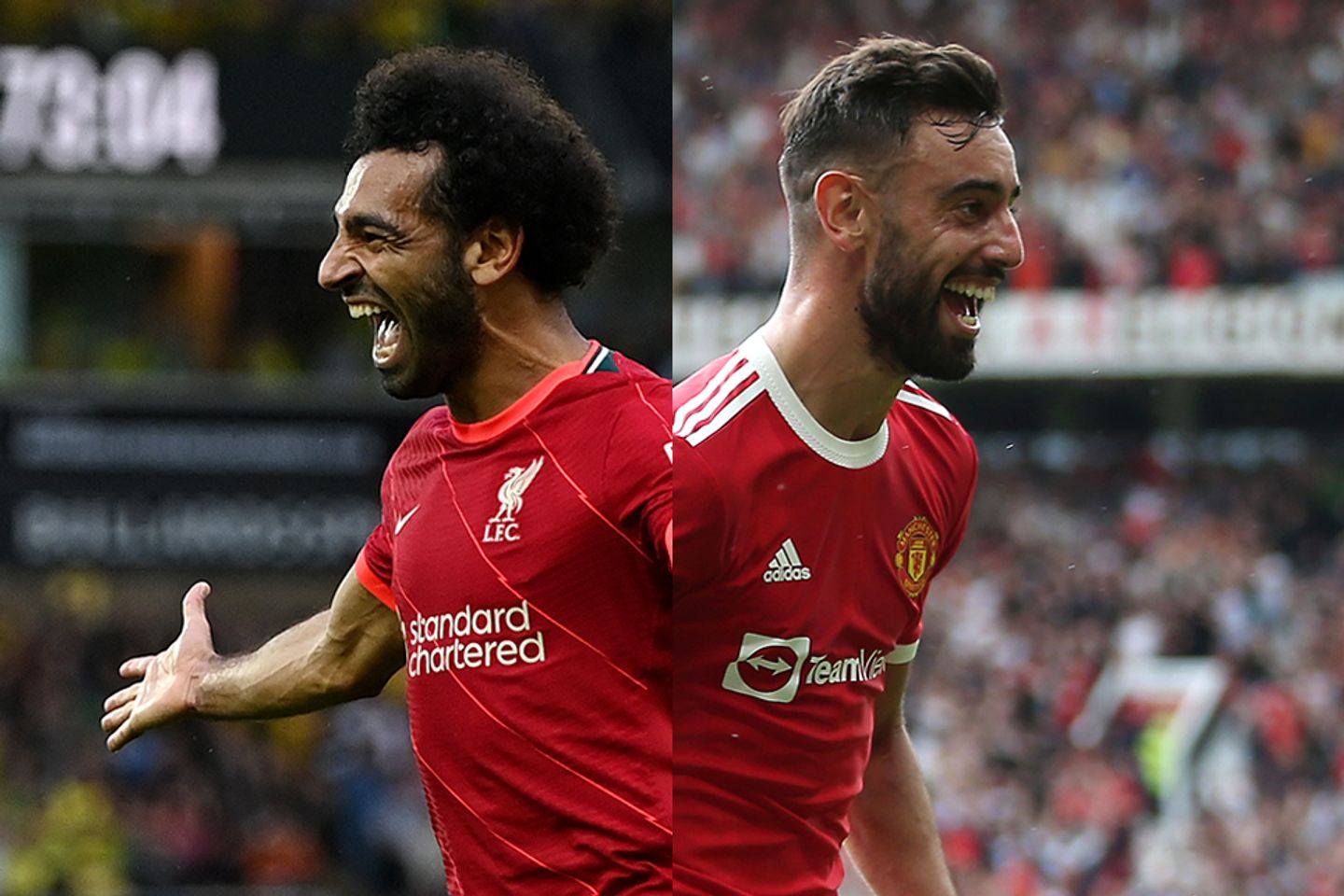 Mohamed Salah and Bruno Fernandes