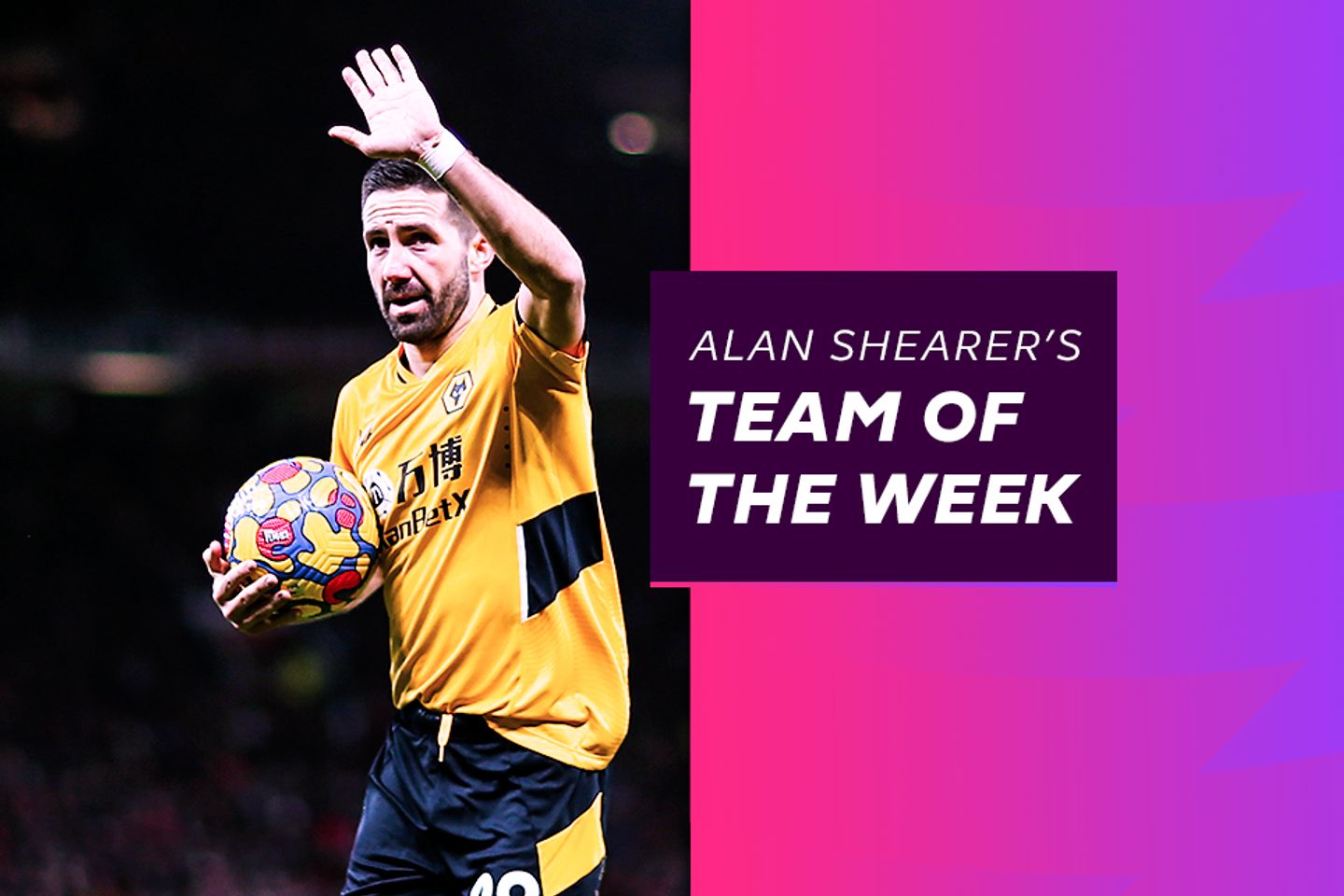 Alan Shearer's Matchweek 21 Team of the Week, featuring Joao Moutinho