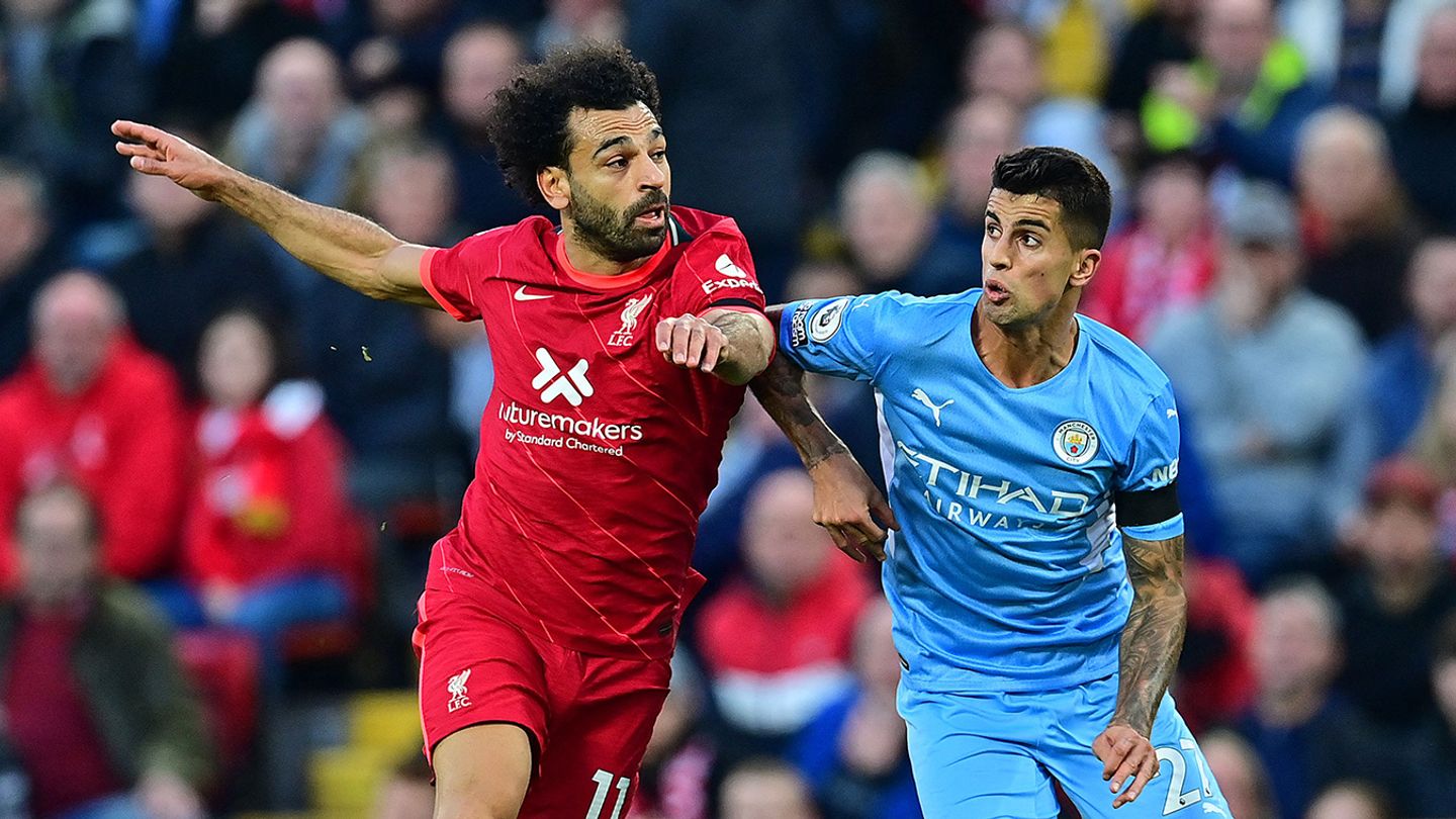 Mohamed Salah and Joao Cancelo