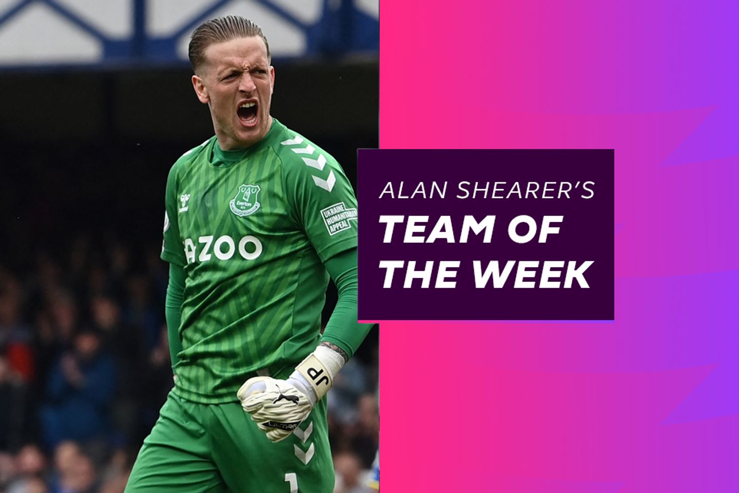 Jordan Pickford, Shearer TOTW graphic MW35