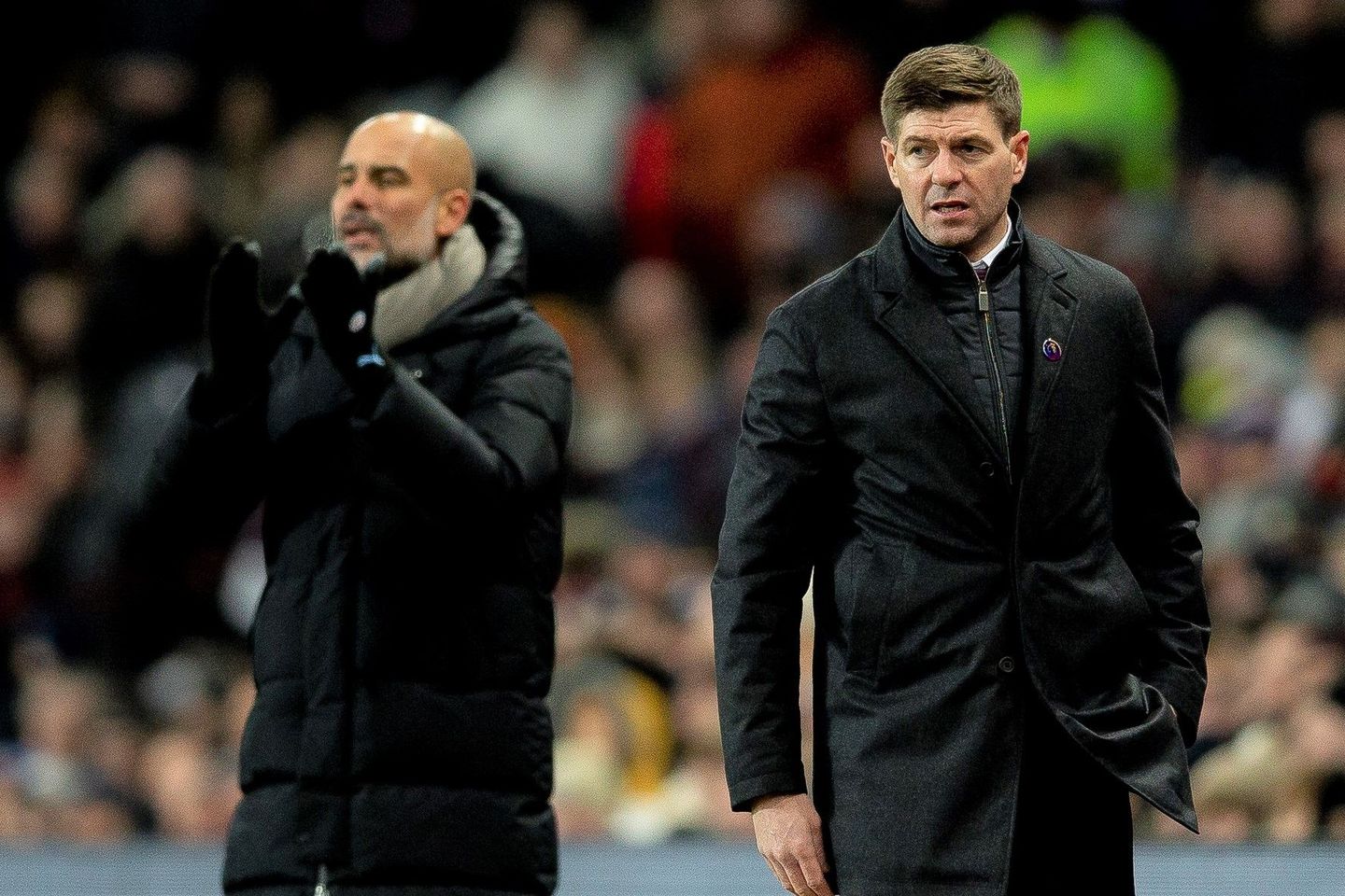 Pep Guardiola and Steven Gerrard