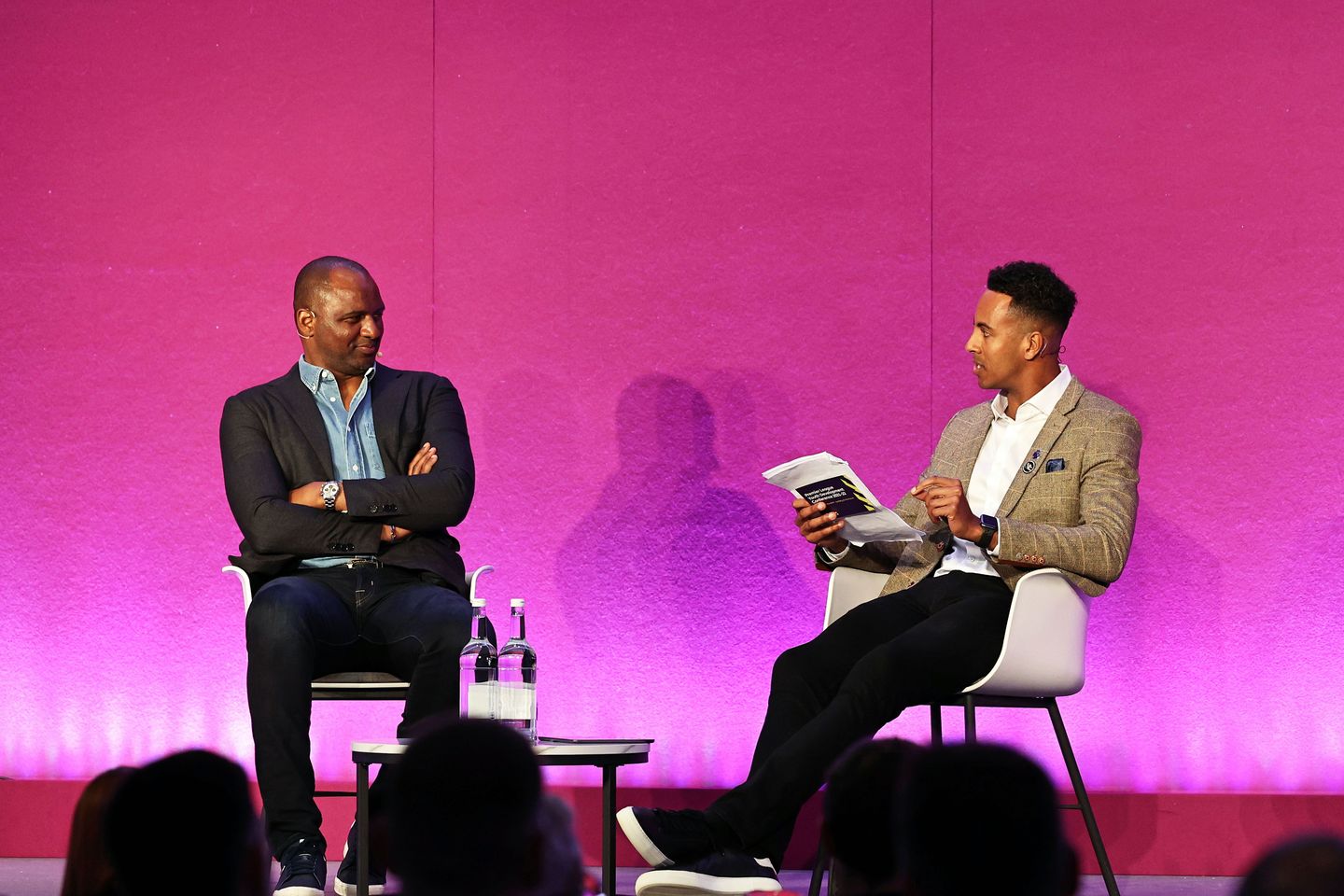 Kyle Walker and Patrick Vieira at the Premier League Youth Development Conference