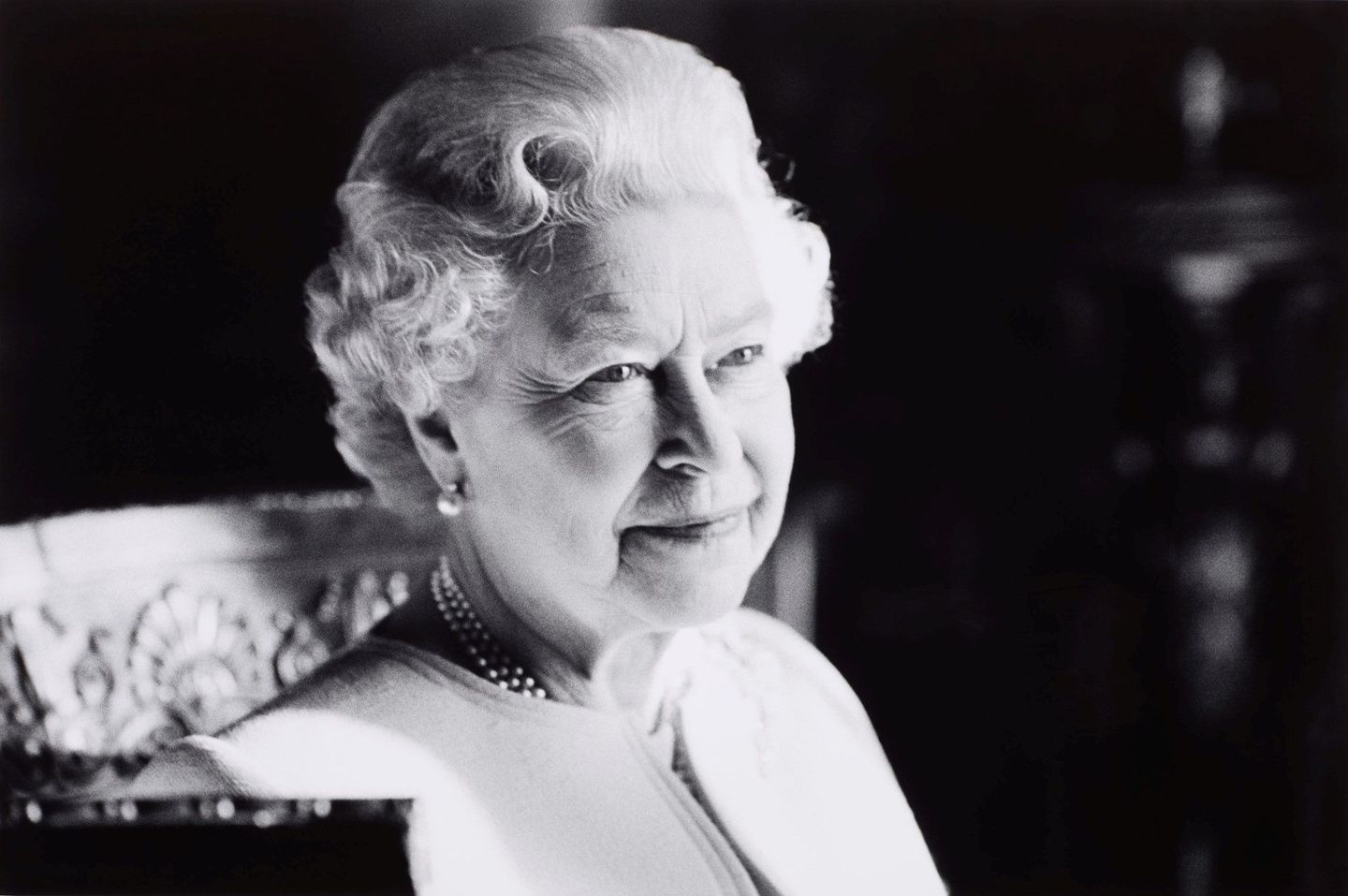 Queen Elizabeth B&W Royal Family