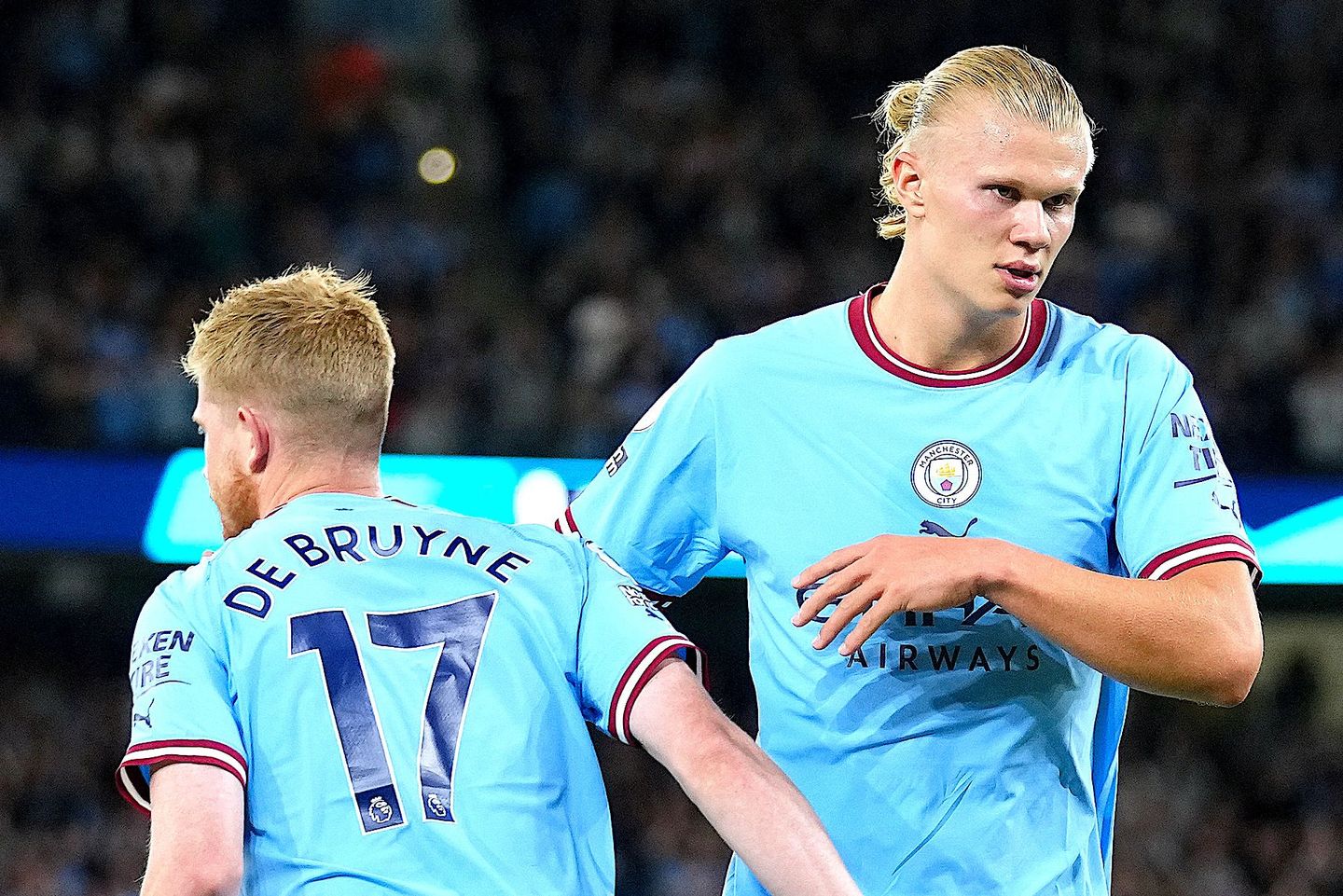 De Bruyne and Haaland, Man City
