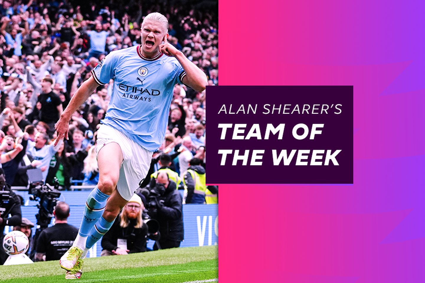 Erling Haaland, Man City, Shearer's Team of the Week MW9