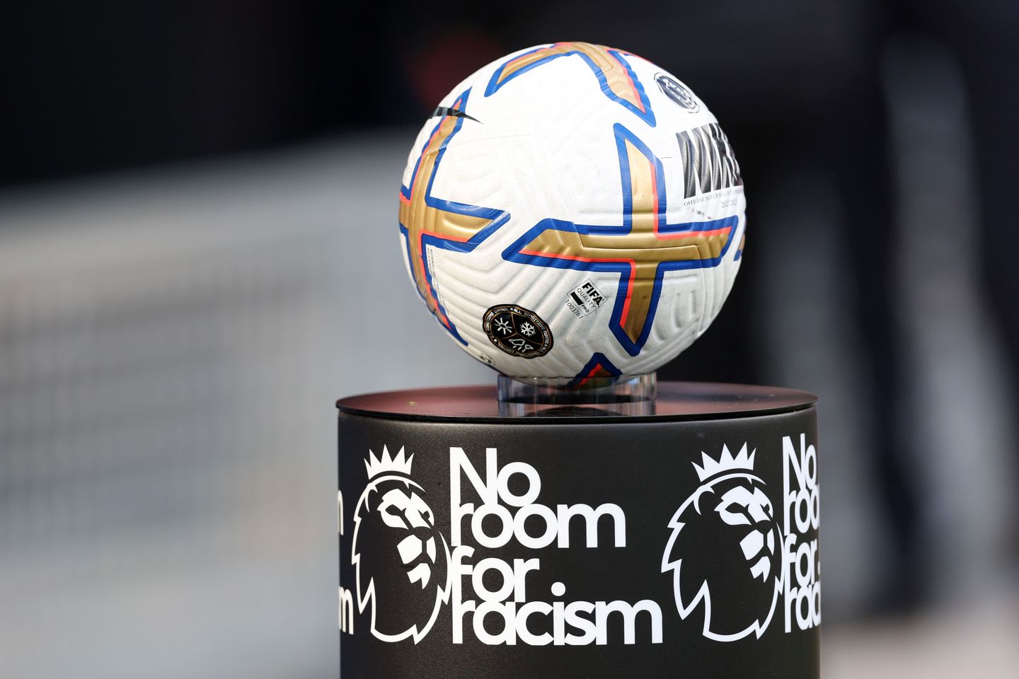 Premier League ball on NRFR plinth