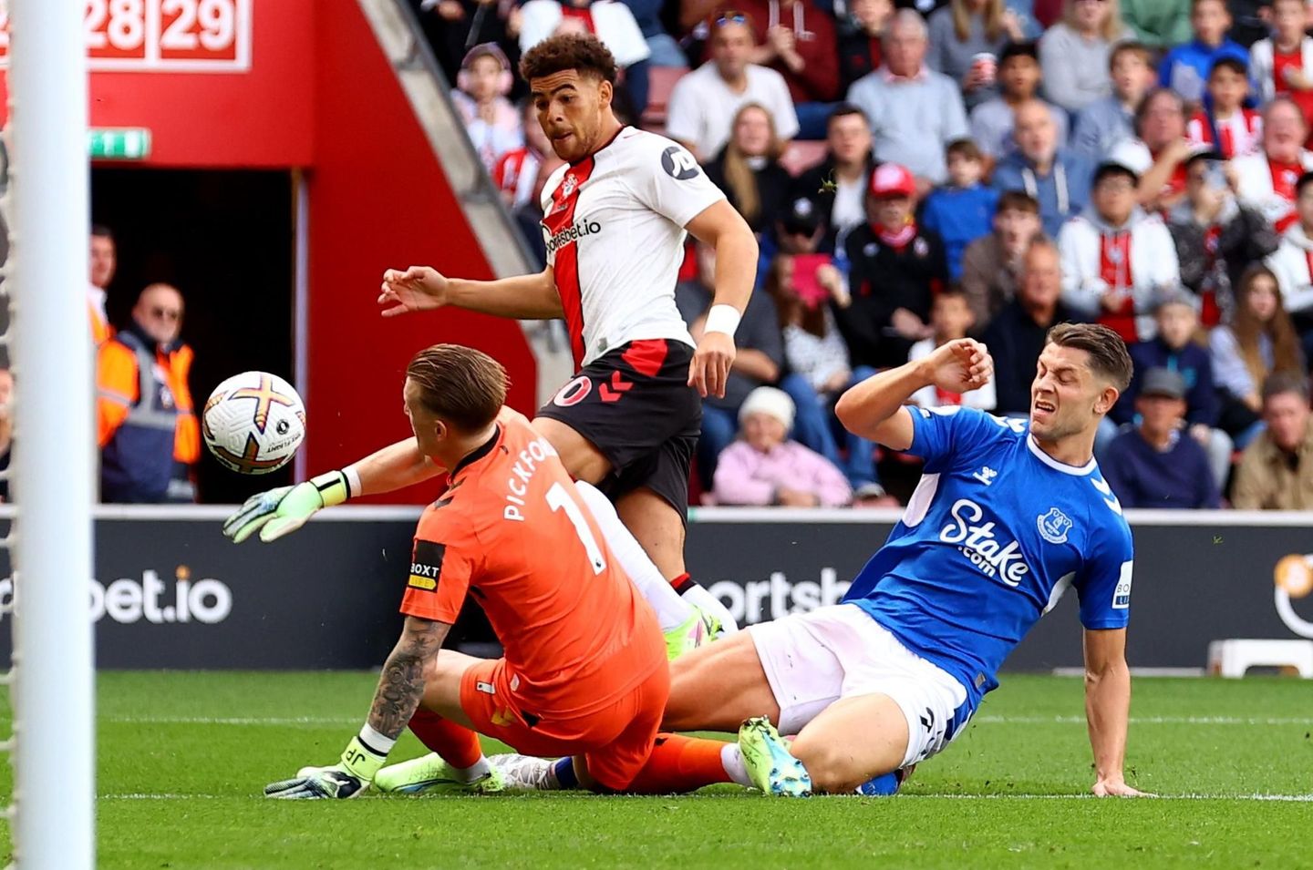 James Tarkowski block
