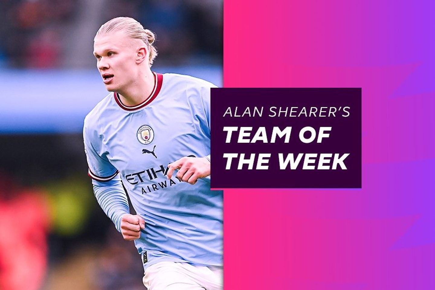 Erling Haaland, Man City, Shearer's Team of the Week, MW21 graphic