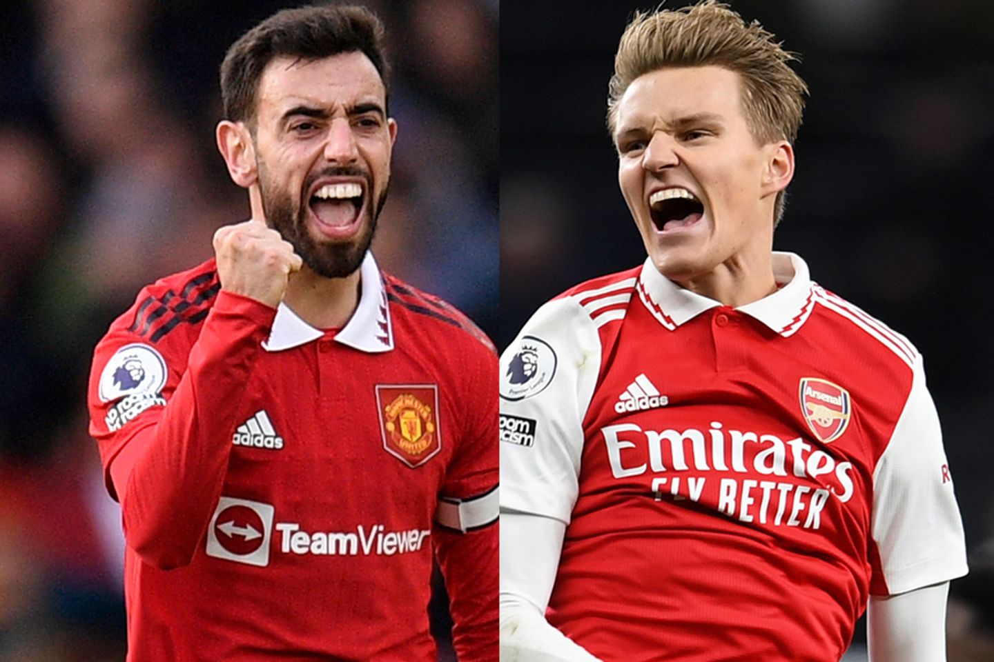 Bruno Fernandes Manchester United, Martin Odegaard Arsenal