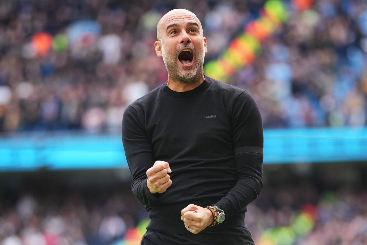 Pep Guardiola celebrates v2