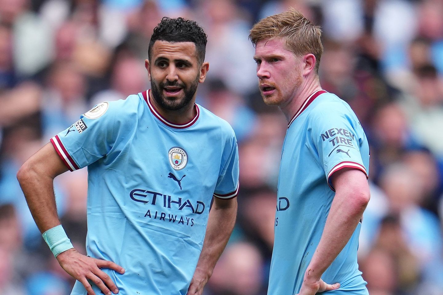 Riyad Mahrez and Kevin De Bruyne