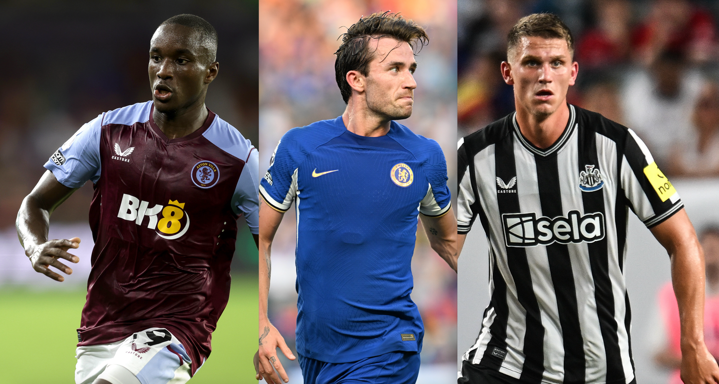 Moussa Diaby, Ben Chilwell and Sven Botman