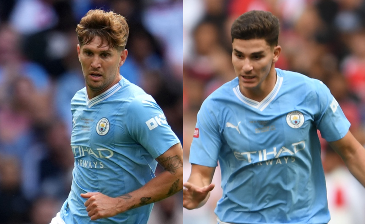John Stones and Julian Alvarez