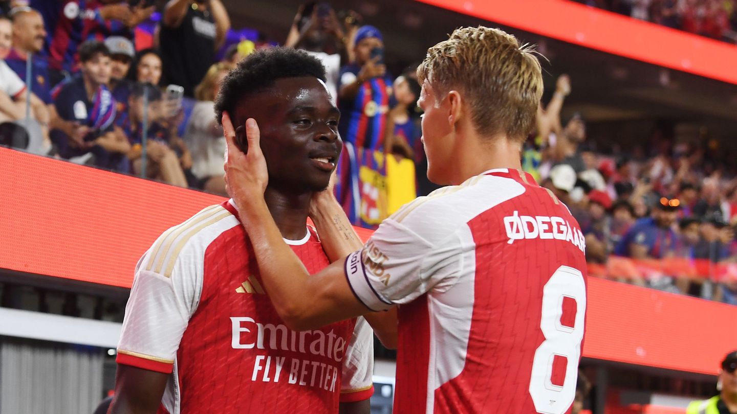 Bukayo Saka and Martin Odegaard
