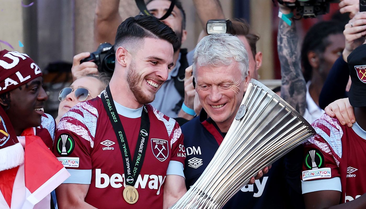 Declan Rice and David Moyes