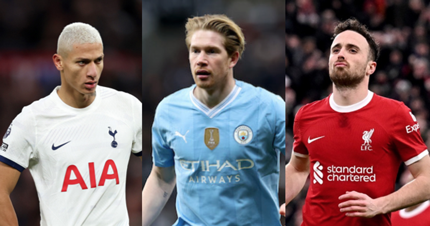 Richarlison, De Bruyne, Jota