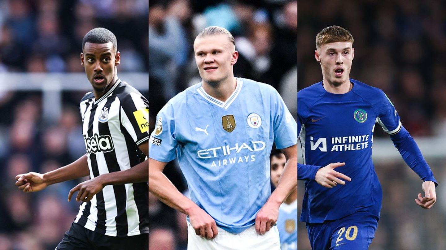 Alexander Isak-Erling Haaland-Cole Palmer