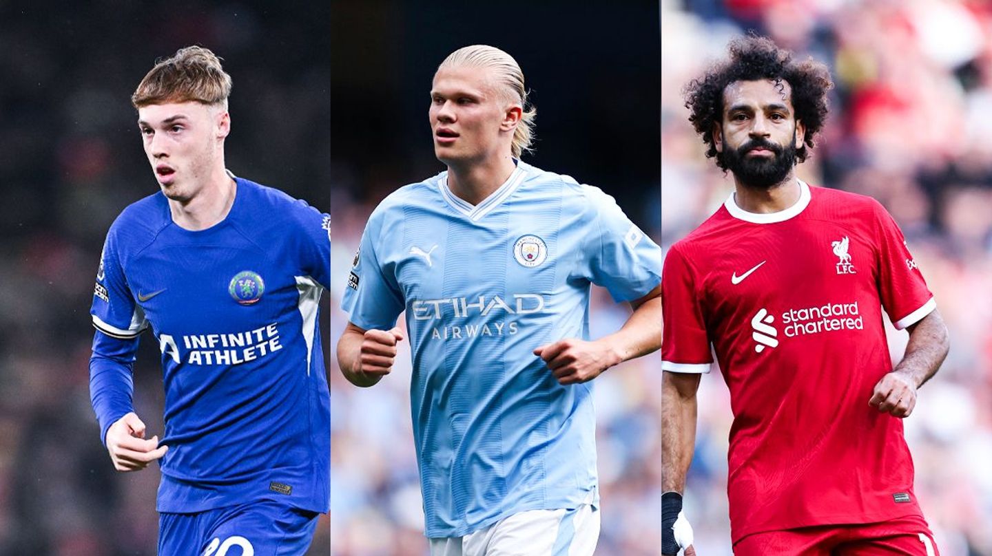 Cole Palmer-Erling Haaland-Mohamed Salah