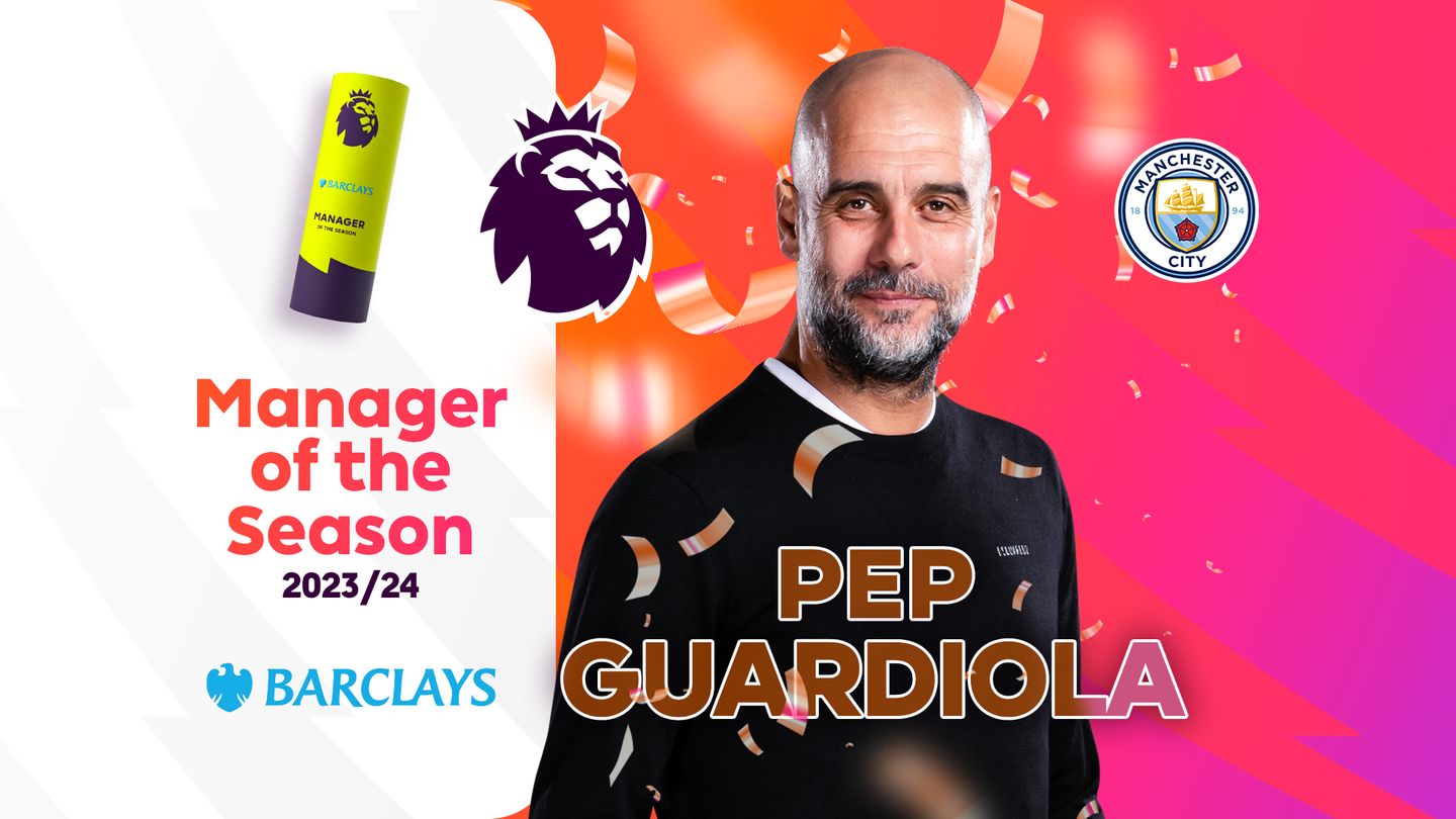 2023/24 Barclays Manager of the season, Pep Guardiola