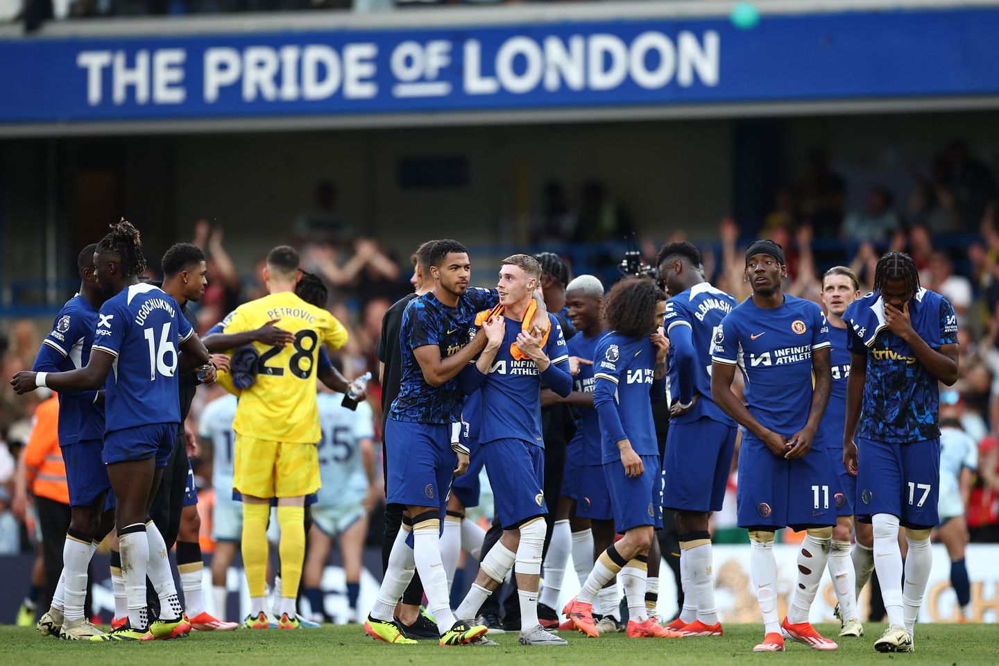 Chelsea players post-Bournemouth
