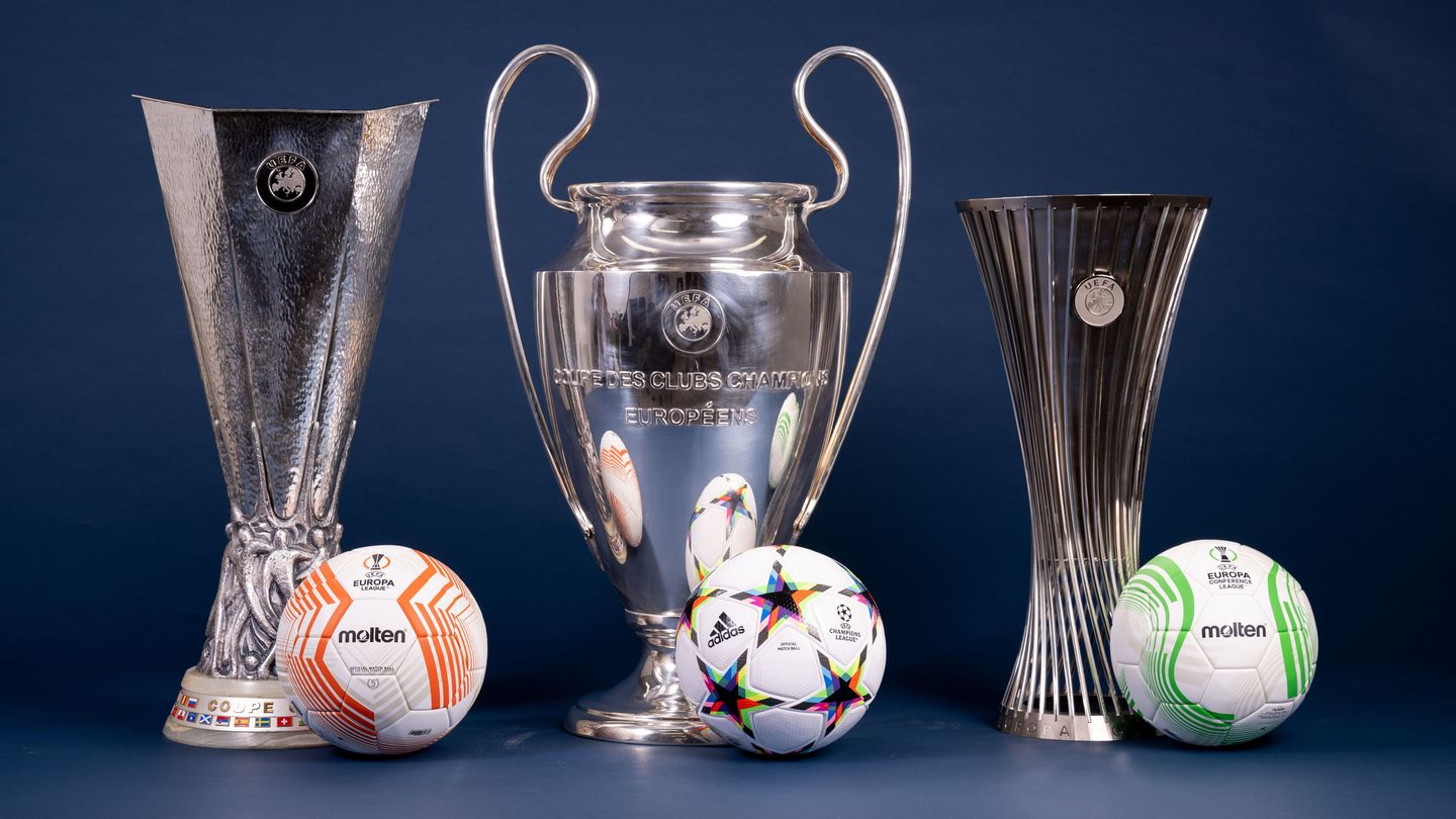 All 3 Uefa Competition trophies