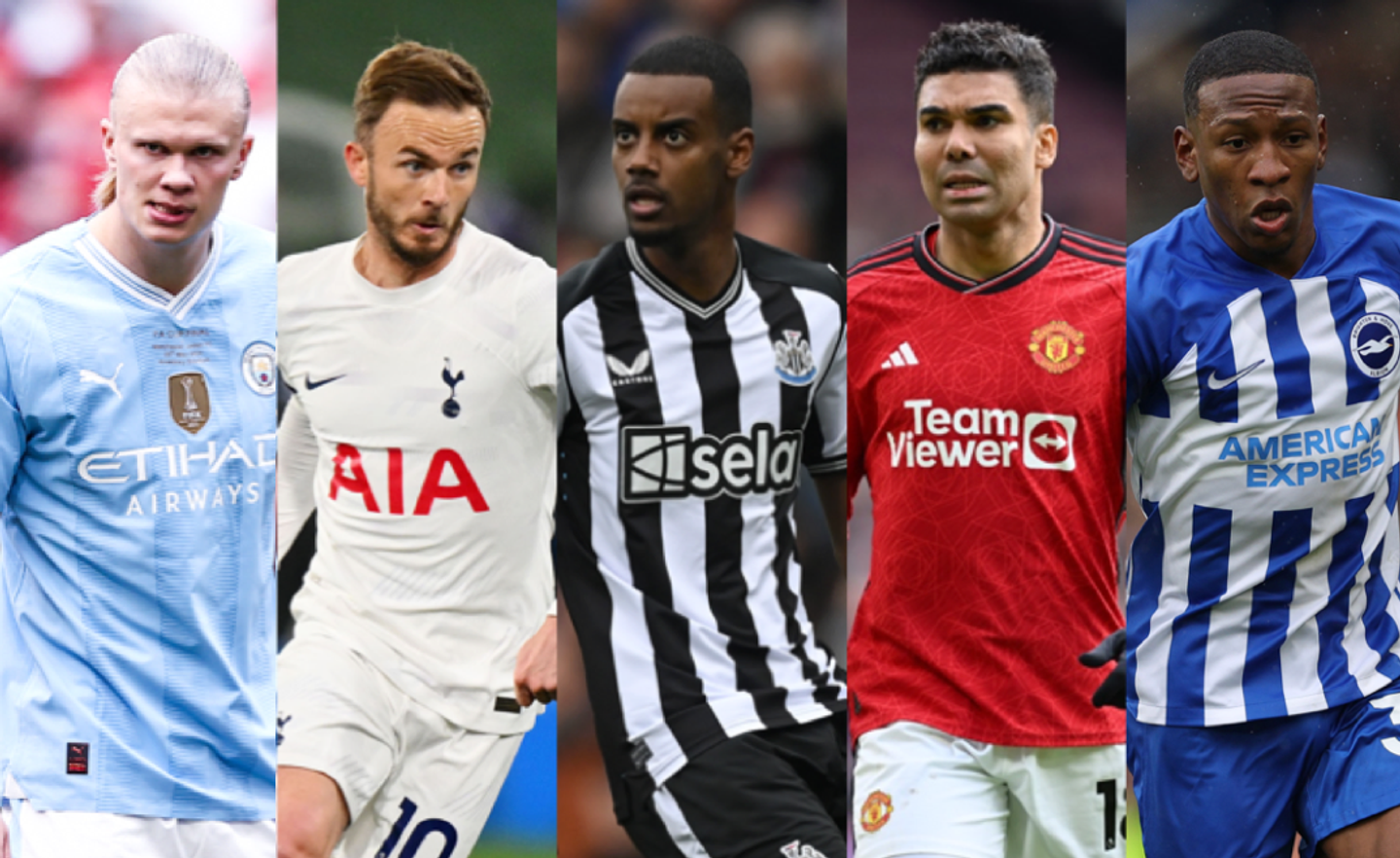 Haaland, Maddison, Isak, Casemiro, Estupninan 3